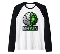 AI Brain Artificial Intelligence Engineer Specialist Coder Raglan Baseball Tee