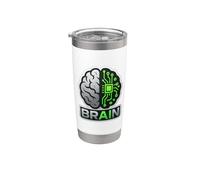 AI Brain Artificial Intelligence Engineer Specialist Coder Stainless Steel Insulated Tumbler