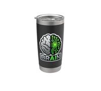 AI Brain Artificial Intelligence Engineer Specialist Coder Stainless Steel Insulated Tumbler