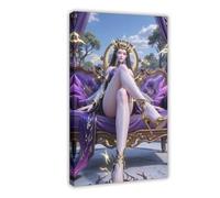 AI Chinese Animation, Battle Through The Heavens, Dragon Emperor Zi Yan44 Canvas Poster Bedroom Decor Landscape Office Room Decor Gift Frame: 24x36inch(60x90cm)