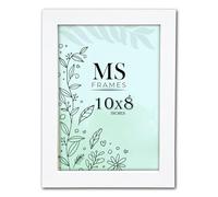 AI Decor 10x8 Inch White Picture Frames (25.4x20.3 cm) Poster Frame - Clear Acrylic Display Poster MDF Wooden Portrait/Panoramic - Flat Wall Mount Hang Hooks & Free Tabletop Stand