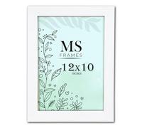 AI Decor 12x10 Inch White Picture Frames (30.5x25.4 cm) Poster Frame - Clear Acrylic Display Poster MDF Wooden Portrait/Panoramic - Flat Wall Mount Hang Hooks & Free Tabletop Stand