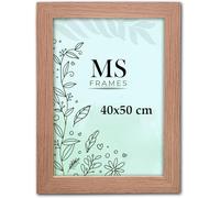 AI Decor 40x50 cm Oak Picture Frames (15.7x19.7 Inch) Poster Frame - Clear Acrylic Display Picture Frame MDF Wooden Portrait/Panoramic - Flat Wall Mount Hang Hooks