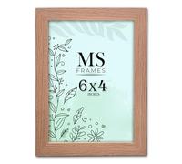 AI Decor 6x4 Inch Oak Picture Frames (15.2x10.1 cm) Poster Frame - Clear Acrylic Display Poster MDF Wooden Portrait/Panoramic - Flat Wall Mount Hang Hooks & Free Tabletop Stand