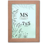 AI Decor 7x5 Inch Oak Picture Frames (17.8x12.7 cm) Poster Frame - Clear Acrylic Display Poster MDF Wooden Portrait/Panoramic - Flat Wall Mount Hang Hooks & Free Tabletop Stand