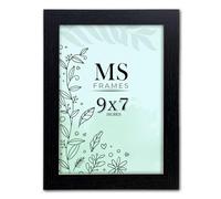 AI Decor 9x7 Inch Black Picture Frames (22.9x17.8 cm) Poster Frame - Clear Acrylic Display Poster MDF Wooden Portrait/Panoramic - Flat Wall Mount Hang Hooks & Free Tabletop Stand