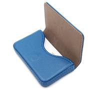 AI-DEE RFID Blocking Wallet - Minimalist Leather Business Credit Card Holder, Blue, S, Minimalist