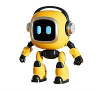 AI Desk Robot - Interactive Voice Control Robot with LED Eyes, Intelligent Smart Talking Companion Toy for Boys Girls Adults Birthday Parties Family