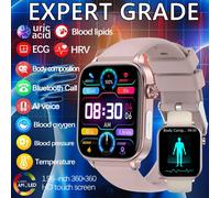 AI Diagnostic Detector Smart Watch Women Blood Lipid and Uric Acid Body Composition Test Women Menstrual Health Tracker 2025 New Health monitoring Black-Steel-2A