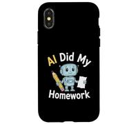 AI Did My Homework Funny Robot Student Tech Humor Graphic Case for iPhone X/XS