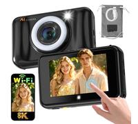 AI Digital Camera with WiFi,Dual Lens AI Camera,4.0'' Touchscreen,16X Zoom