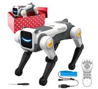 AI Dog Robot, USB Rechargeable 2.4GHz Remote Control Smart Puppy Robot Toy, Interactive Electronic Pet For Kids Age 6 Plus Learning Education Entertainment Play Companion Home Gift Use
