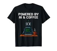 AI Enthusiasts Programmer Tech, Powered By AI and Coffee T-Shirt