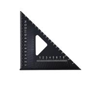 AI Gear 7 Inch Triangular Measuring Ruler Sqaure, Laser Etched Easy to Read Markings, Lightweight Thick and Durable High Precision Aluminium Alloy for Layout and Measuring