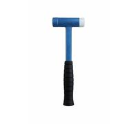 AI Gear Dual-Face Dead Blow Hammer with Iron & Plastic/Nylon Head, Steel Shot Core, Non-Rebound Mallet with Black Grip