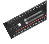 AI Gear Thickened Heavy Duty DIY Aluminium Ruler with Dual Scale, Precise and Durable for DIY 30cm Length