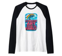 AI Generated Art Feeds My Family Funny Raglan Baseball Tee