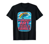AI Generated Art Feeds My Family Funny T-Shirt