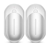 AI Hand Warmers Rechargeable 2 Pack, AI Smart Chips 6000mAh Electric Hand Warmer, 20Hrs Long Safe Heat, Portable Pocket Heater, Gifts for Christmas, Outdoor, Golf, Hunting, Camping Accessories - White