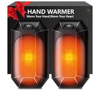 AI Hand Warmers Rechargeable 2 Pack,Portable Electric Hand Warmer Reusable,AI Smart Chip Hand Warmer for Outdoor Golf Hunting Camping Accessories,Warm Winter Gifts for Men Women Kids(Black)