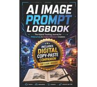 AI Image Prompt Logbook: The Hybrid Tracking Journal for Midjourney and Stable Diffusion Users: Includes Free Digital Copy-Paste Notion Template, 6x9 ... Engineers, Digital Artists and Marketers