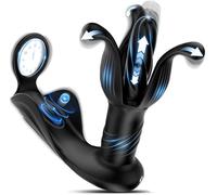 AI Intelligent Control Prostate Massager, 9 Tension Flapping Thrusting Vibration Modes, 360° Surround Silicone Male Personal Wellness Device for Couple Use