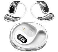 AI Intelligent Translator Earbuds 138 Languages Bluetooth-Compatible 5.3 Real Time AI Translator Earbuds Waterproof Smart Voice Translator for Business Travel (White)