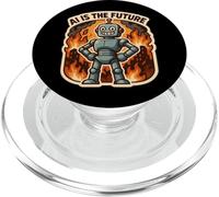 AI Is The Future Funny Anti Artificial Intelligence Sarcasm PopSockets PopGrip for MagSafe