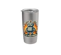 AI is Your Friend Funny Anti Artificial Intelligence Sarcasm Stainless Steel Insulated Tumbler