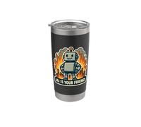 AI is Your Friend Funny Anti Artificial Intelligence Sarcasm Stainless Steel Insulated Tumbler