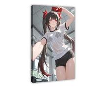 AI Japanese Anime, Girl at The Gym3397355-1decec6a4f-00000013 Canvas Poster Bedroom Decor Landscape Office Room Decor Gift Frame: 20x30inch(50x75cm)