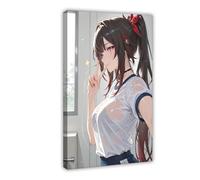 AI Japanese Anime, Girl at The Gym3397355-1decec6a4f-00000015 Canvas Poster Wall Art Decor Print Picture Paintings for Living Room Bedroom Decoration Frame: 16x24inch(40x60cm)
