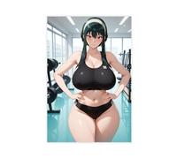 AI Japanese Anime, Girl at The Gym3406459-2db3a100e6-00000003 Canvas Poster Wall Art Decor Print Picture Paintings for Living Room Bedroom Decoration Unframe: 24x36inch(60x90cm)