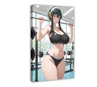 AI Japanese Anime, Girl at The Gym3406459-2db3a100e6-00000005 Canvas Poster Wall Art Decor Print Picture Paintings for Living Room Bedroom Decoration Frame: 24x36inch(60x90cm)