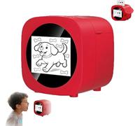 AI Kids Voice Printer, 3.5" Mini Thermal Printer for Children, Voice-to-Image Creative Toy, Portable Inkless Smart Sticker Maker with 6 Modes and a Roll of Photographic Paper (Red)