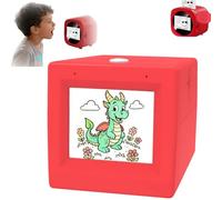 AI Kids Voice Printer, 3.5" Mini Thermal Printer for Children, Voice-to-Image Creative Toy, Portable Inkless Smart Sticker Maker with 6 Modes and a Roll of Photographic Paper (Light Red)