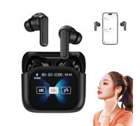 AI Language Translation Earbuds for 144 Language, AI Translation Earbuds Real Time, LCD Touch Screen, for Travel Business Learning TranslationDevice Earphones (Black)