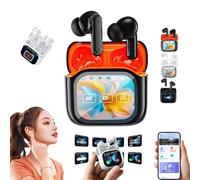 AI Language Translation Earbuds, LCD Touch Screen Real-Time Translator for 144 Languages & Accents Headphones Translator Ideal for Travel Business Learning Translation Device Earphones