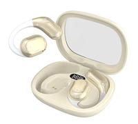 AI Language Translation Earbuds Real Time, Wireless Bluetooth Translation Earbuds, Supports 144 Languages, Play Music Bluetooth Translator Earbuds Time for Travel Business Learning (Off-White)