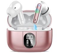 AI Language Translation Earbuds Real Time with Audio and Video Calls, 40H Translator Earbuds fit Travel/Business/Learning Support 164 Languages, 3-in-1 Bluetooth 5.3 Headphones/7 Trans Modes/Rose Gold