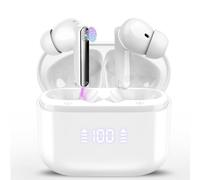 AI Language Translator Earbuds with Audio and Video Calls, 3-in-1 Bluetooth 5.4 Translation Earbuds with 165 Real Time Languages/7 Translation Modes/No Subscription Required, 48H AI Headphones White