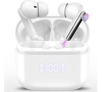 AI Language Translator Earbuds with Audio and Video Calls, 3-in-1 Bluetooth 5.4 Translation Earbuds with 164 Real Time Languages/6 Translation Modes, 48H AI Headphones with APP for Business White