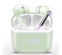 AI Language Translator Earbuds with Audio and Video Calls, 3-in-1 Bluetooth 5.4 Translation Earbuds with 165 Real Time Languages/7 Translation Modes/No Subscription Required, 48H AI Headphones Green