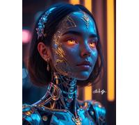 AI Life - Black Art Notebook "Where the Eyes Fail, Awareness Begins" - 8.25 x 11 Inches, Black Paper, 140 Pages