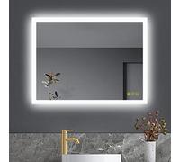 AI-LIGHTING 60x80cm Bathroom Mirrors with LED Lights Illuminated Backlit Wall Mount Light Up Mirror Dimmable Switch Horizontal/Vertical Heated Pad Rectangular