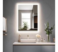 AI-LIGHTING Bathroom LED Mirror 50x70cm Adjustable Color Change with LED lights Dimmable Brightness Anti-fog Rectangle Vanity Illuminated Wall Mounted Backlit