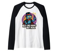 AI Like Magic But Real Artificial Intelligence Engineer Joke Raglan Baseball Tee