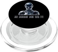 AI Made Me Do It Funny Geeky Tech Artificial Intelligence PopSockets PopGrip for MagSafe