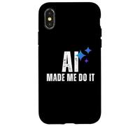AI Made Me Do It Tech Humor Glitched Logic Graphic Design Case for iPhone X/XS