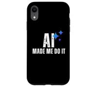 AI Made Me Do It Tech Humor Glitched Logic Graphic Design Case for iPhone XR